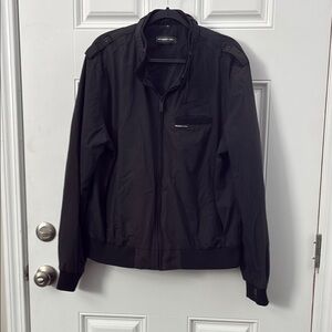 Members Only Classic Black Windbreaker